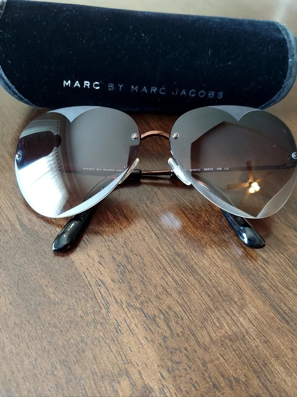 Marc by Marc Jacobs Sunglasses MMJ252/S 59-13-135 Gold Rimless Heart Lenses